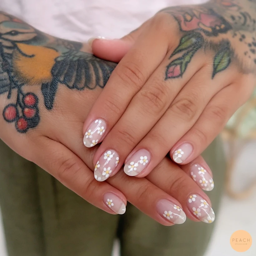 Cute flower summe nails