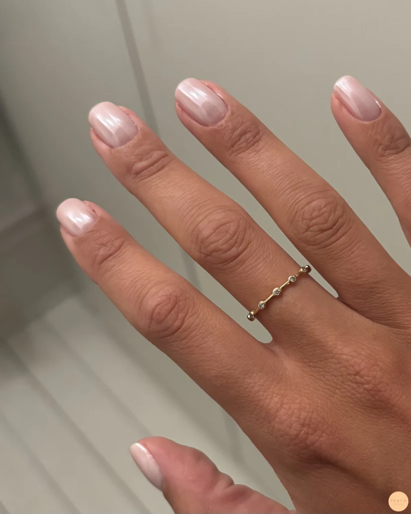 Chrome glazed donut nails