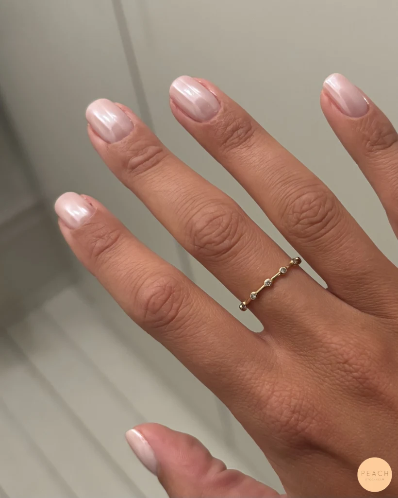 Chrome glazed donut nails