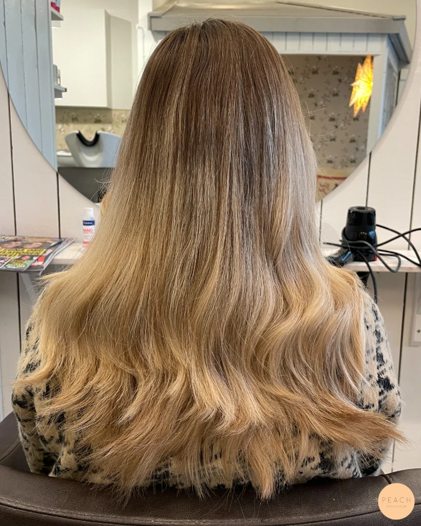 Creamy cool blonde hair