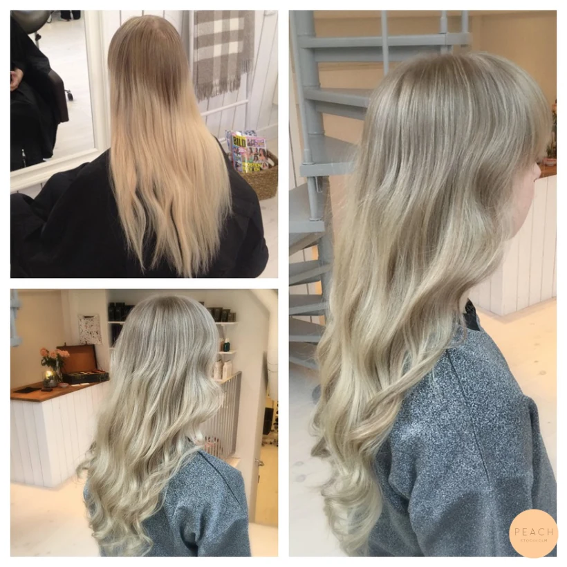 Kall blond sombre med ljusa slingor