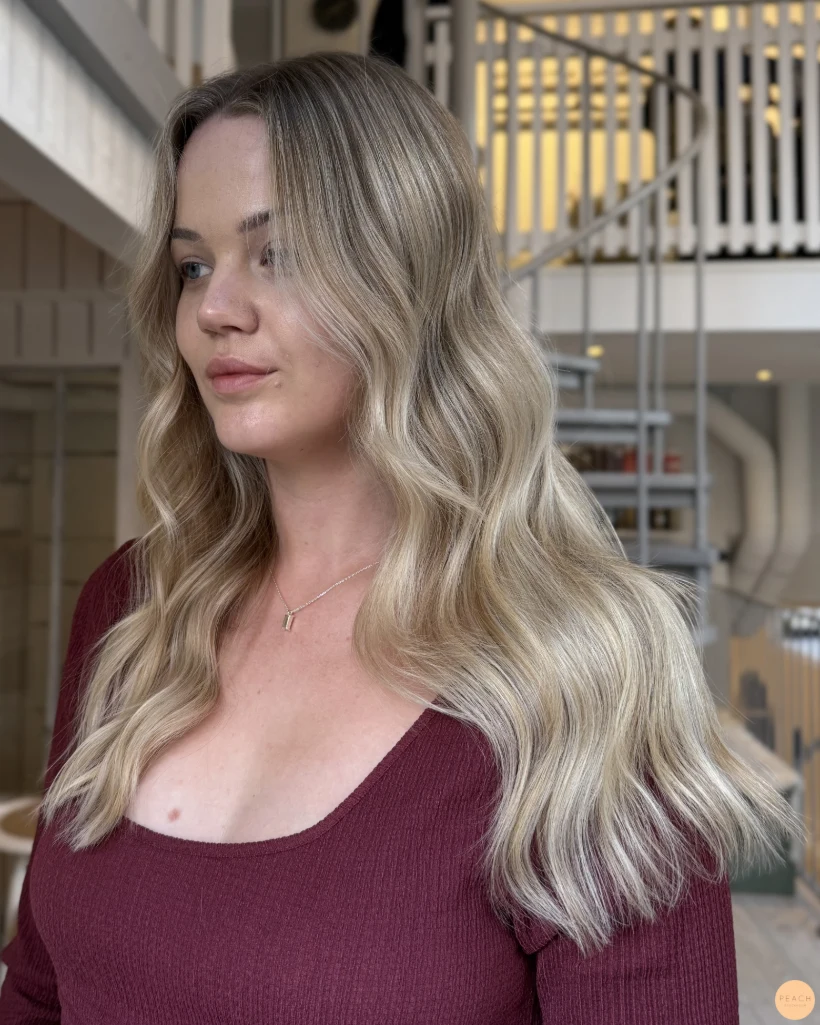 Soft blonde balayage