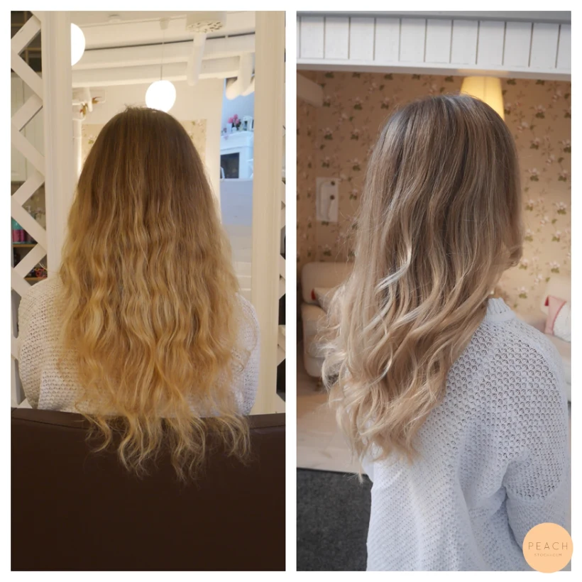 Kall blond sombre med sval nyansering