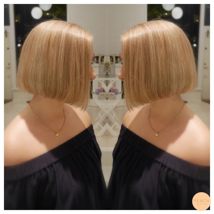 Från brun till blond - långt till kort hår