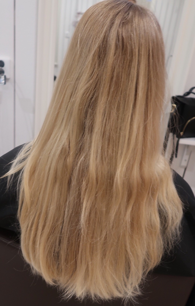 Balayage med botten färg