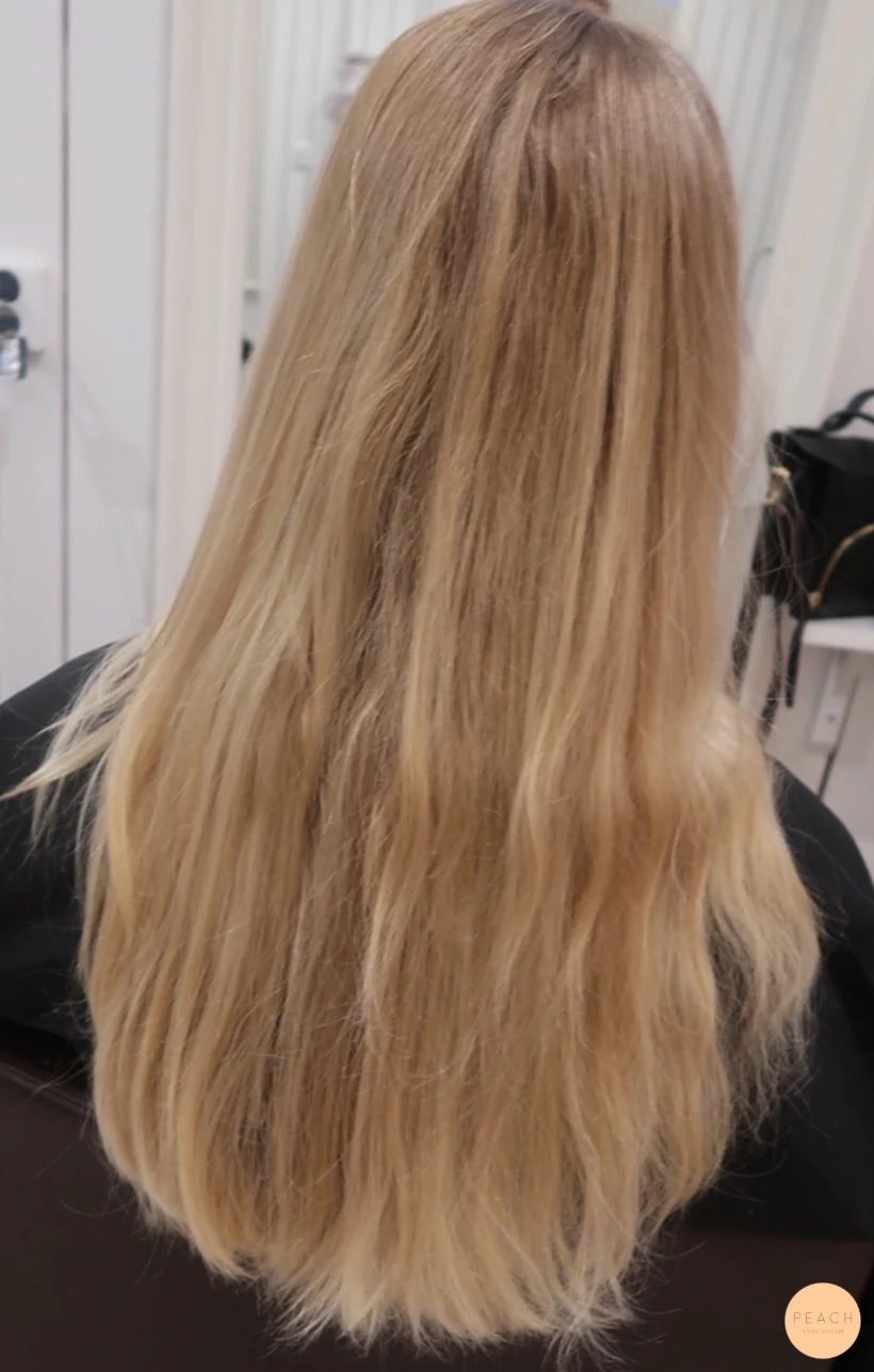 Balayage med botten färg