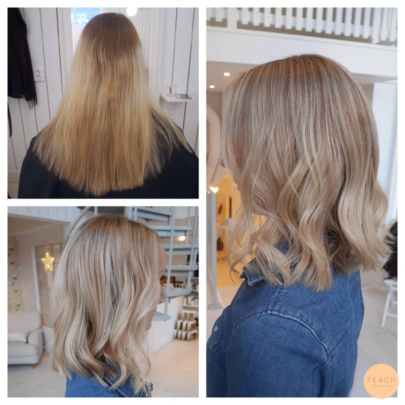 Highlights och lowlights med ljusa slingor