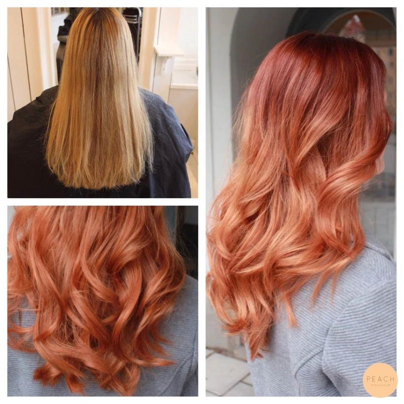 Kopprig sombre med mjuk root shadow