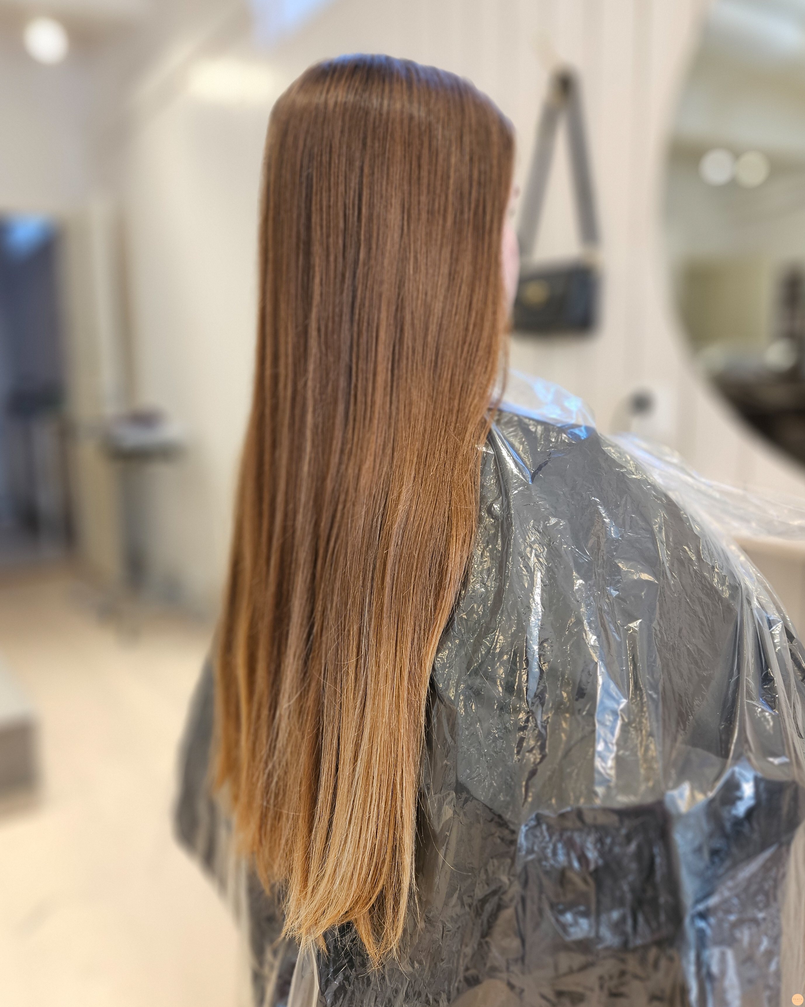 Copper peach hair