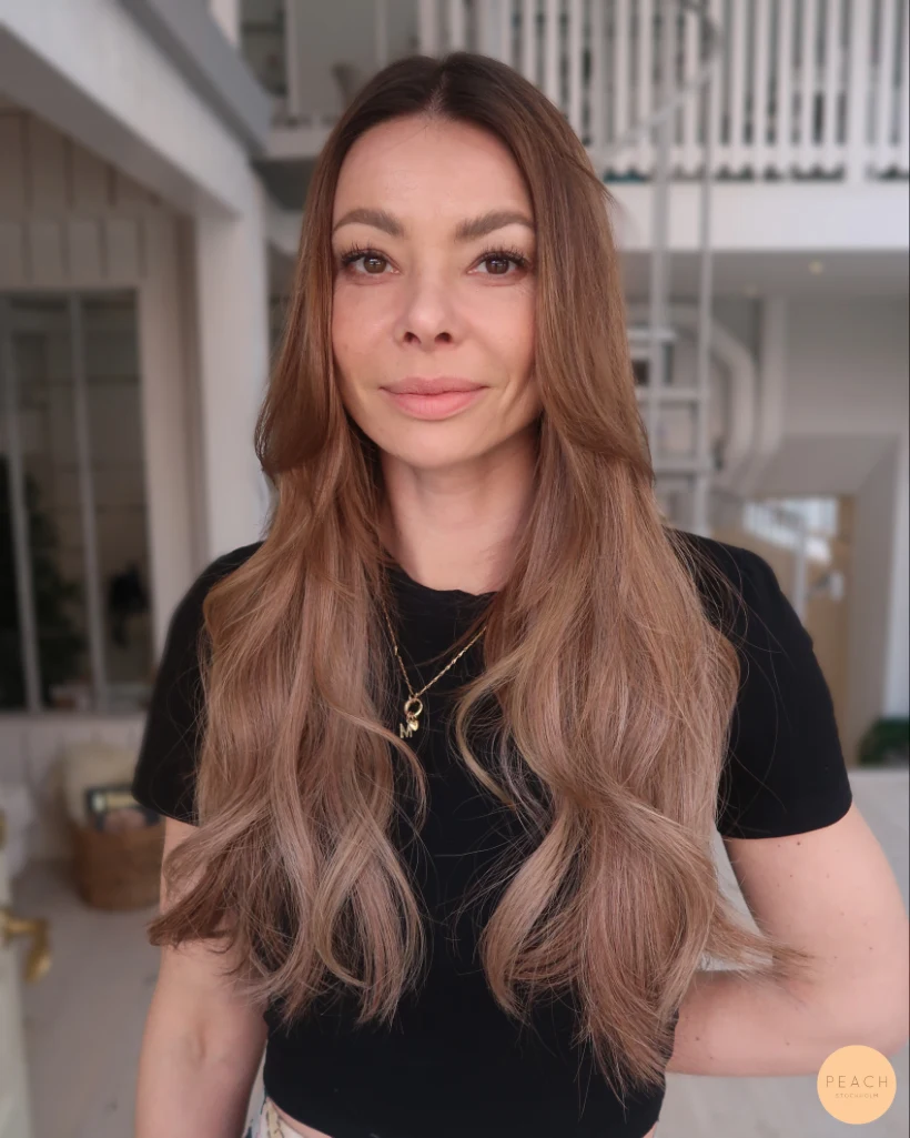 Hairtalk förlängning – salongsresultat av Alicia Siverman, 7 april 2021