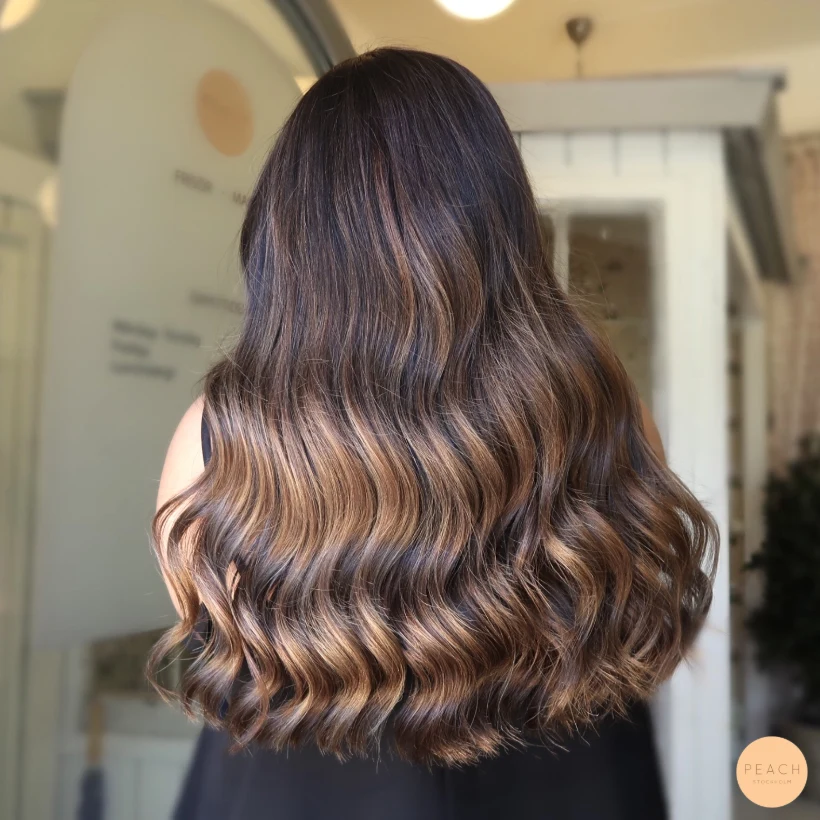 Brun caramel balayage