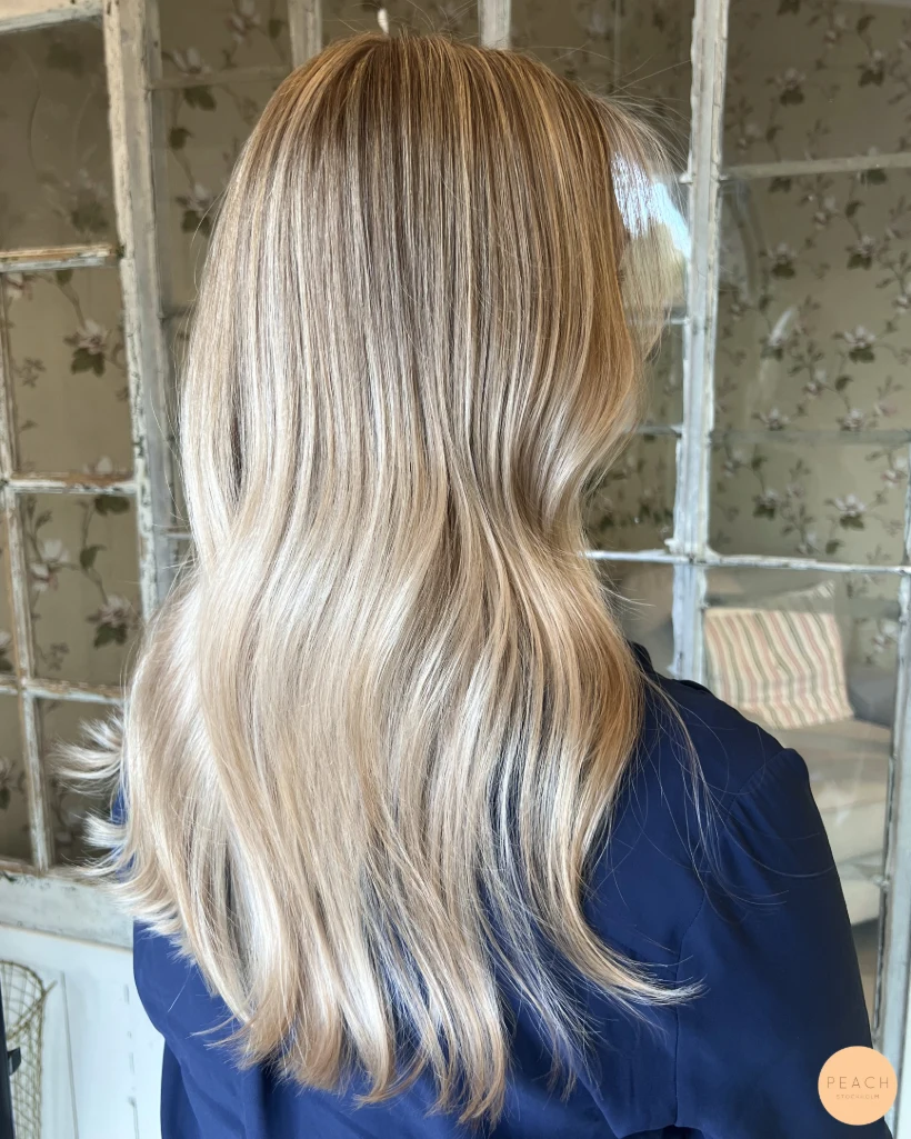soft and creamy blonde hair
