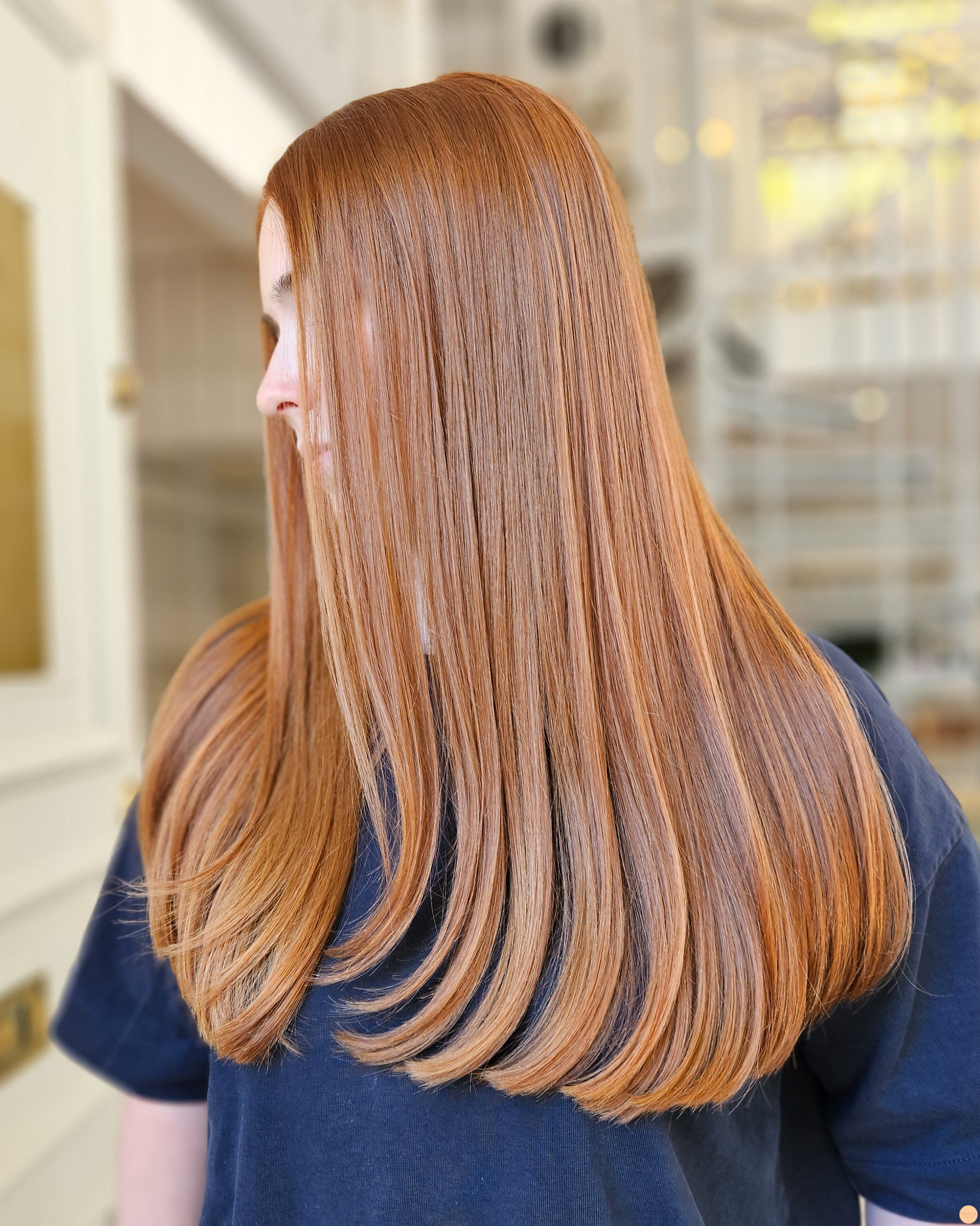 Copper peach hair