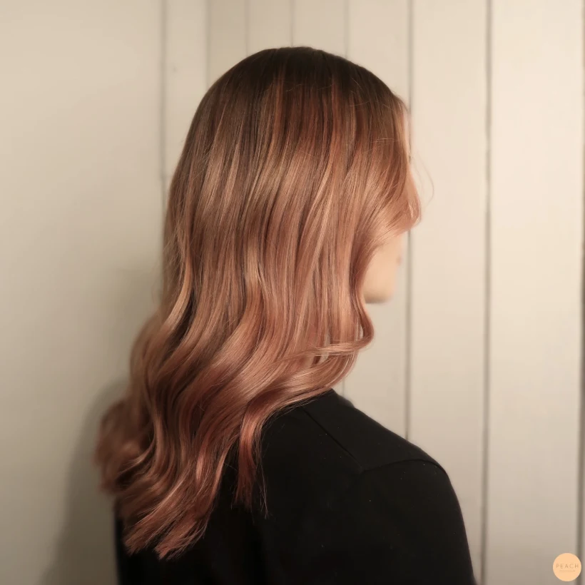 Balayage i rosa toner