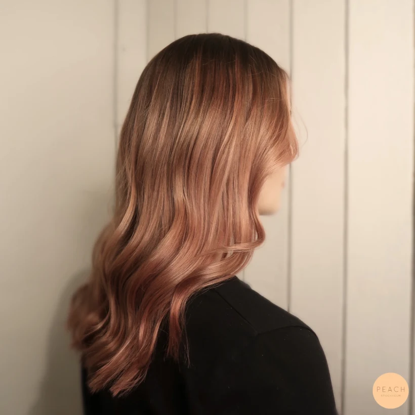 Balayage i rosa toner