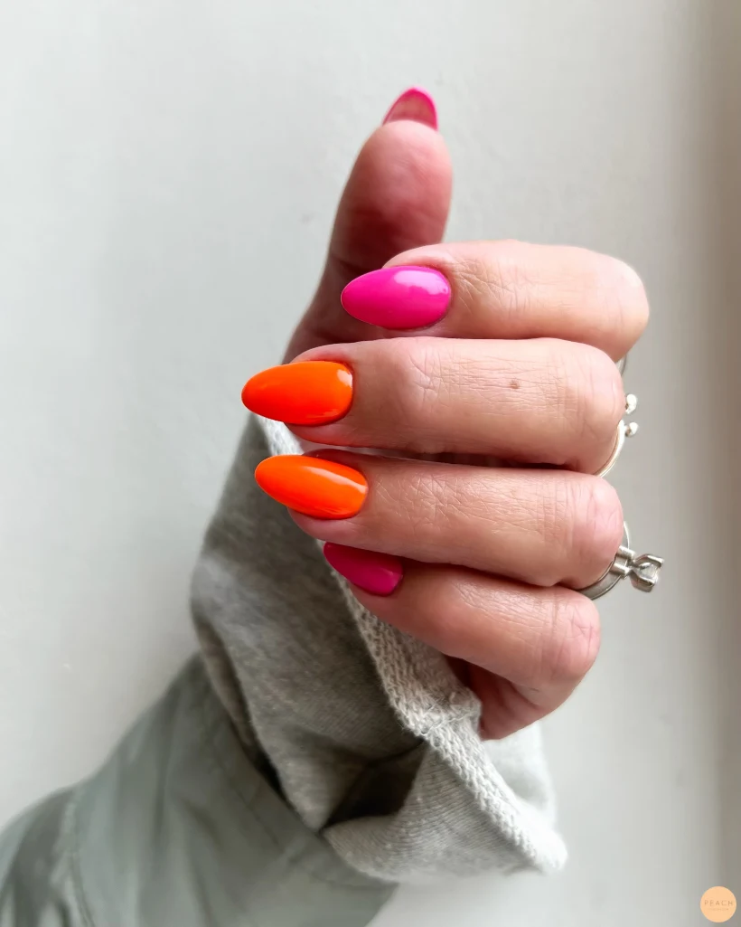 Nagel förstärkning polygel med färg 🧡💕