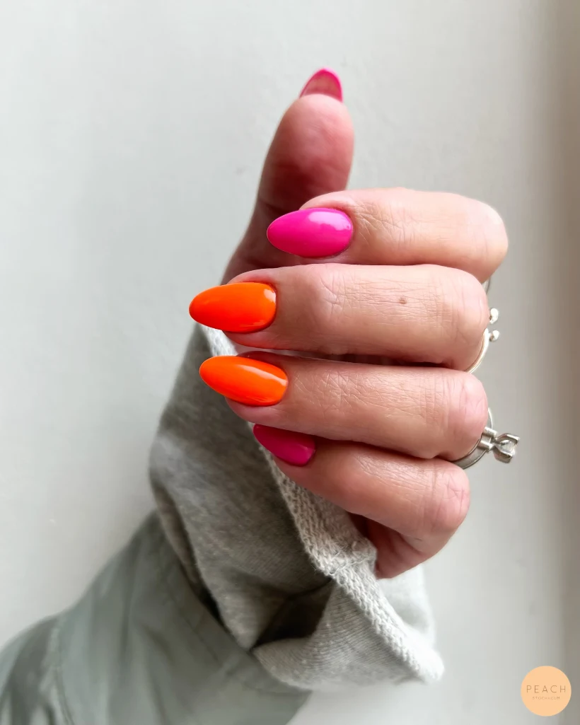 Nagel förstärkning polygel med färg 🧡💕