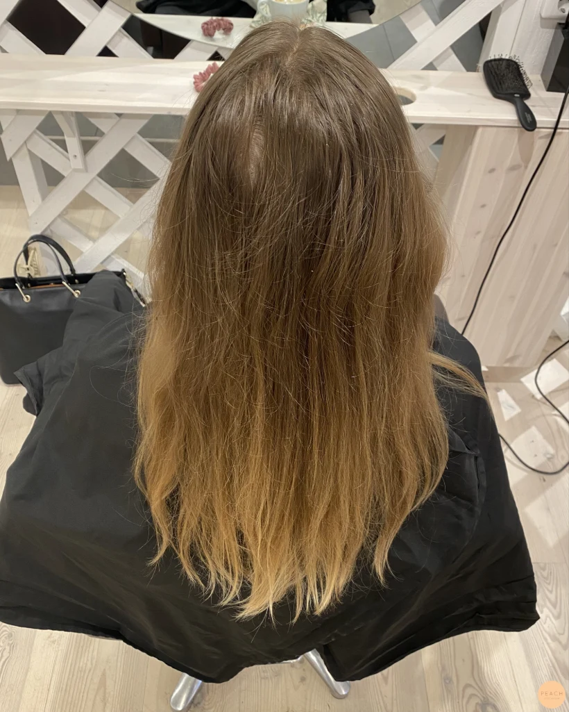 Warm blonde balayage