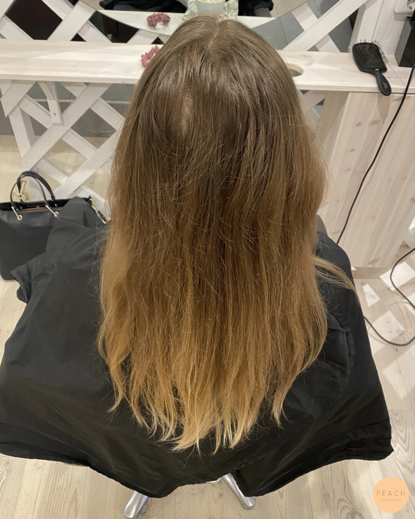 Warm blonde balayage