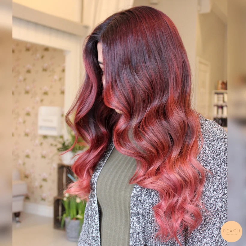 Ombre röd/rosa