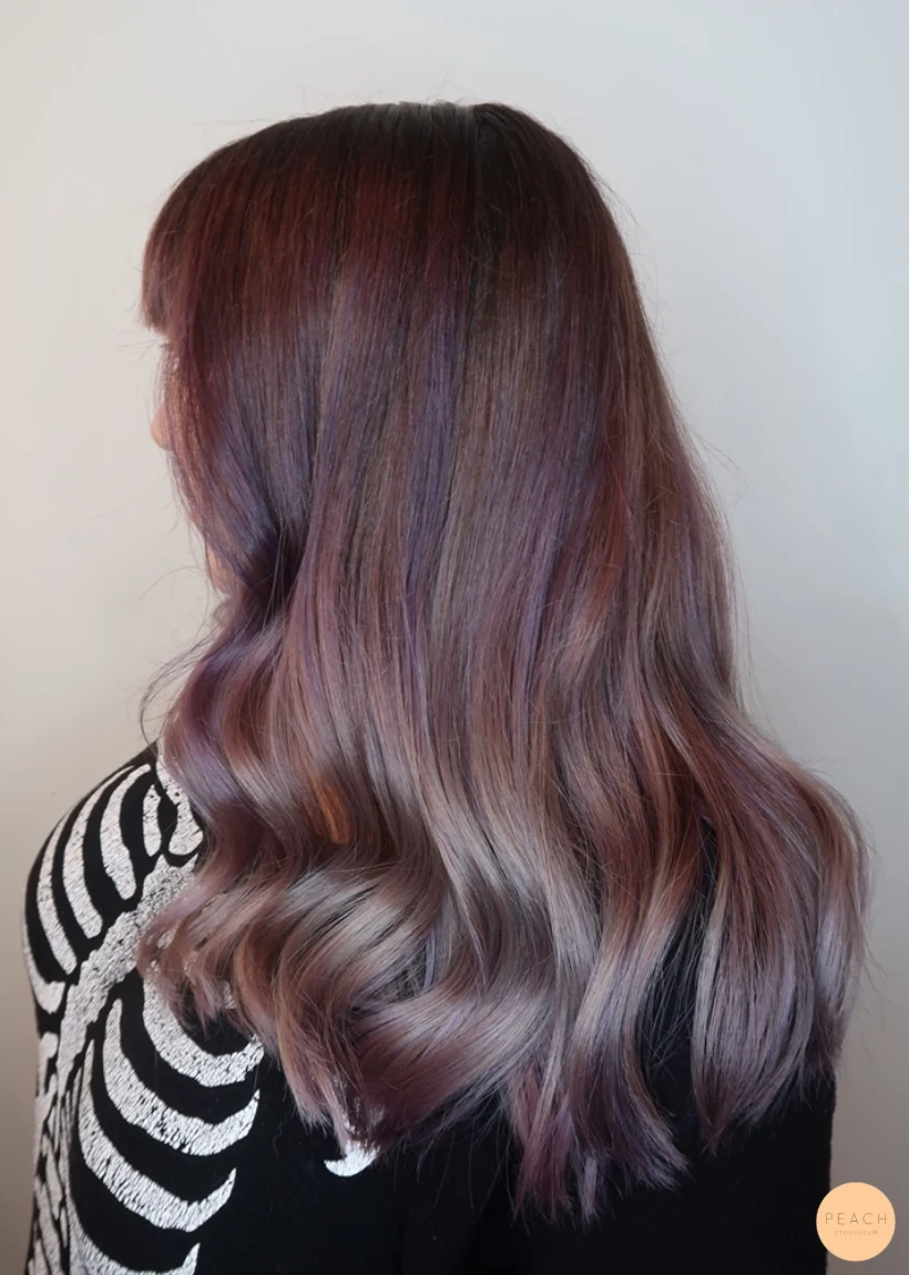 Metallic lilac hair