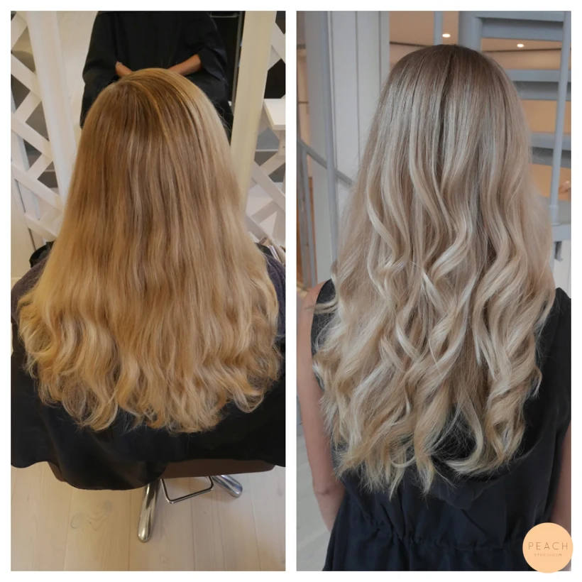 Vit blond med sval nyansering