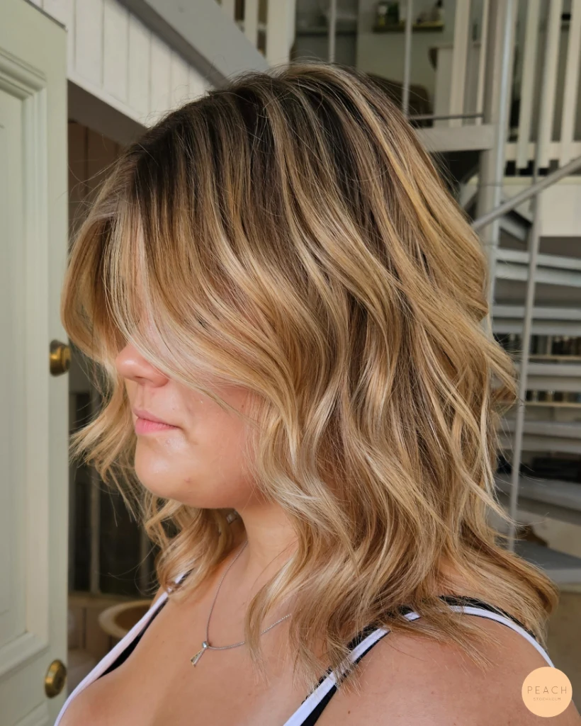 Honey blonde hair