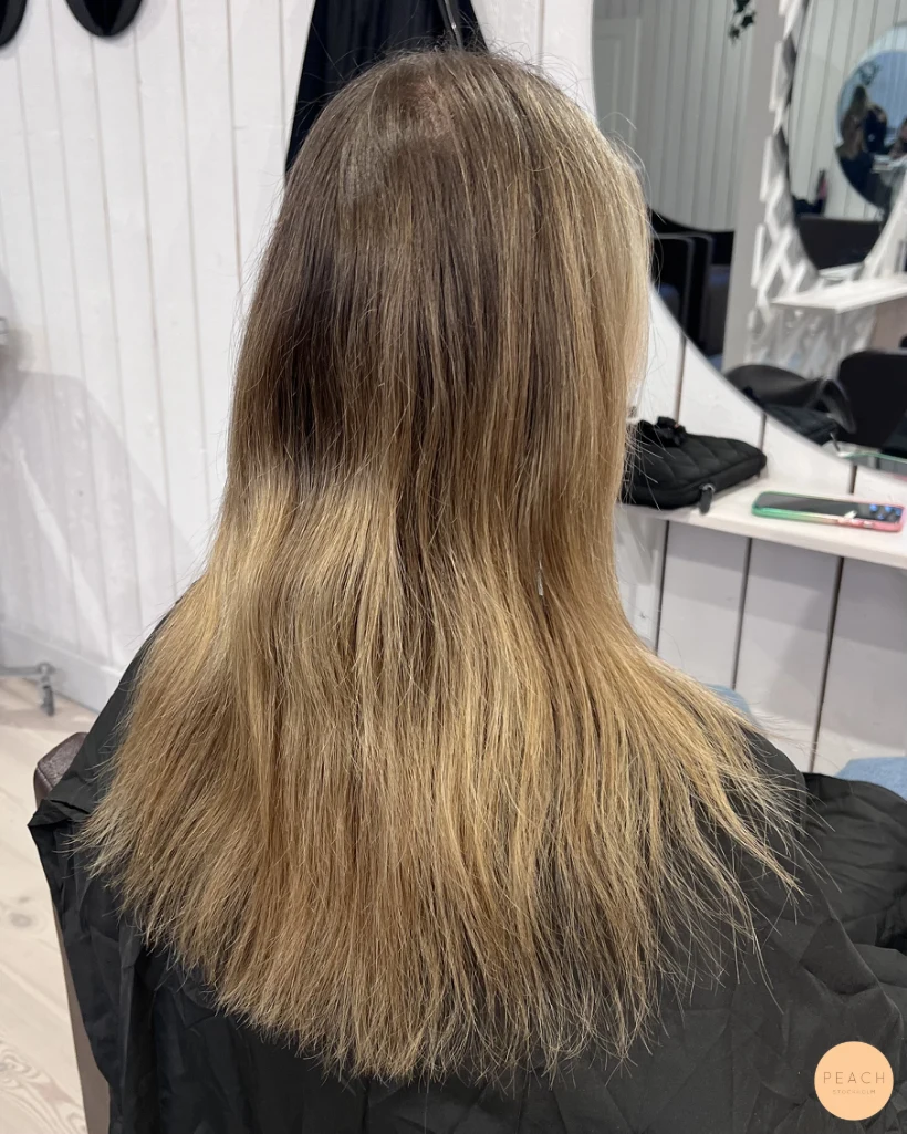 Blond balayage med Hairtalk extensions