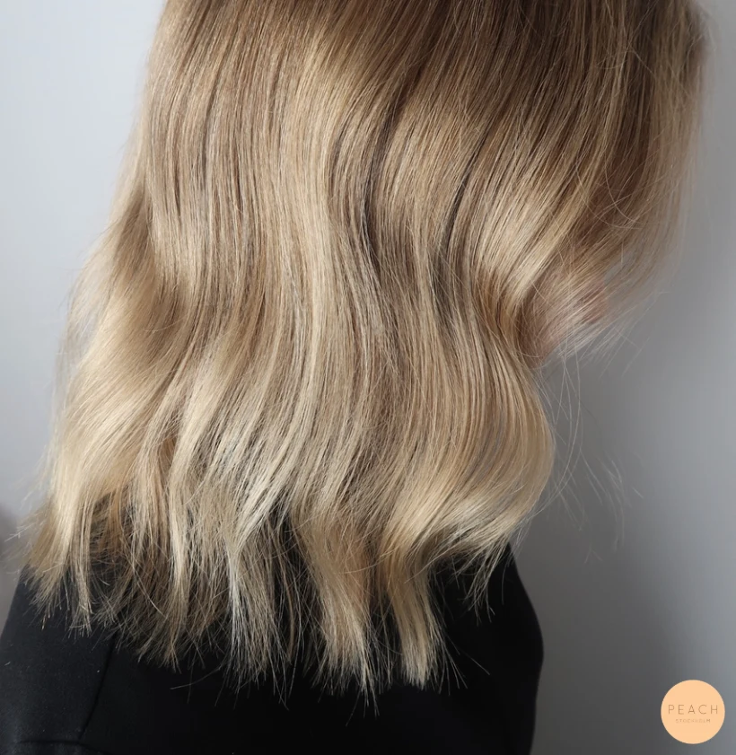 Balayage teknik mjuka blonda slingor