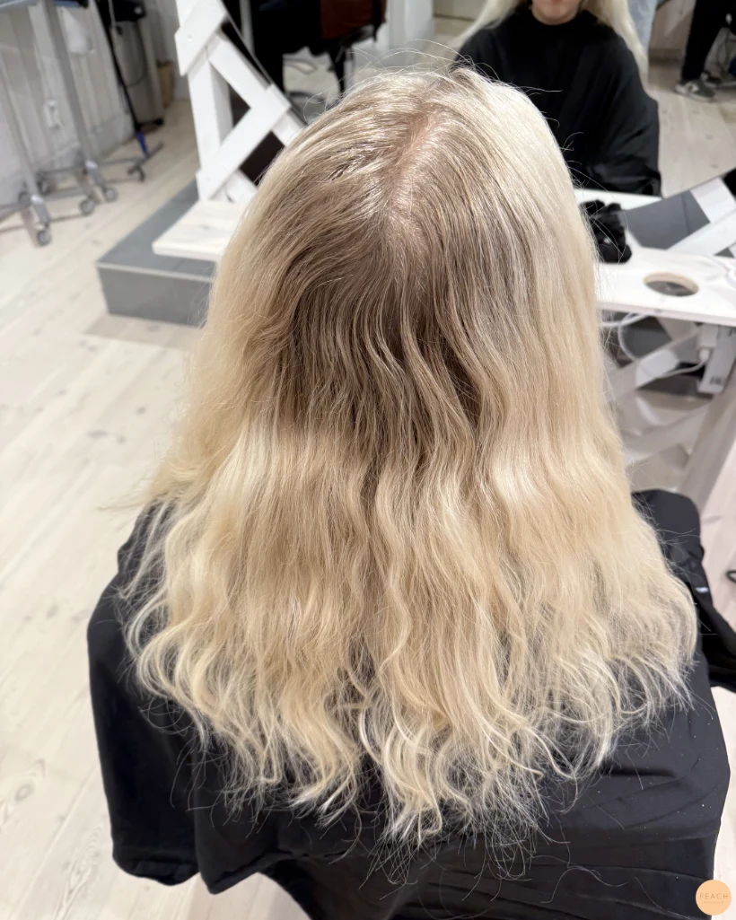 Clear blonde hair