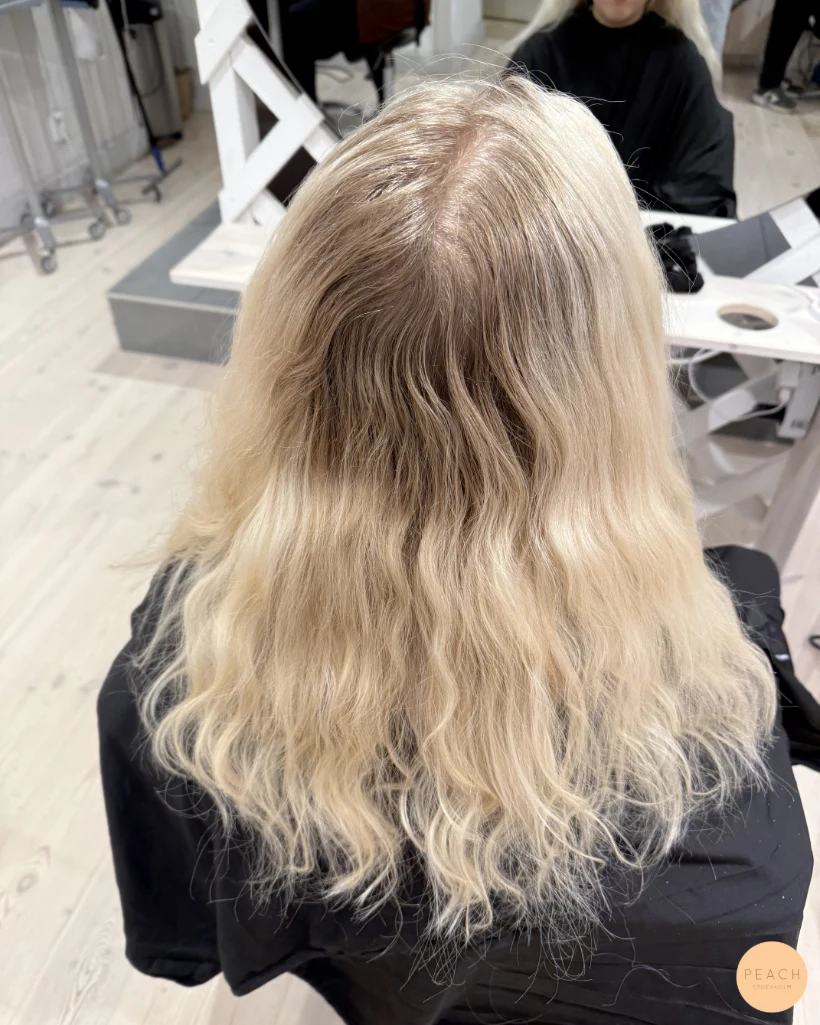 Clear blonde hair