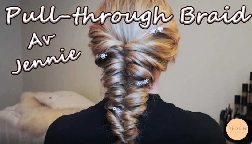 Enkel fläta steg för steg "Pull through braid"