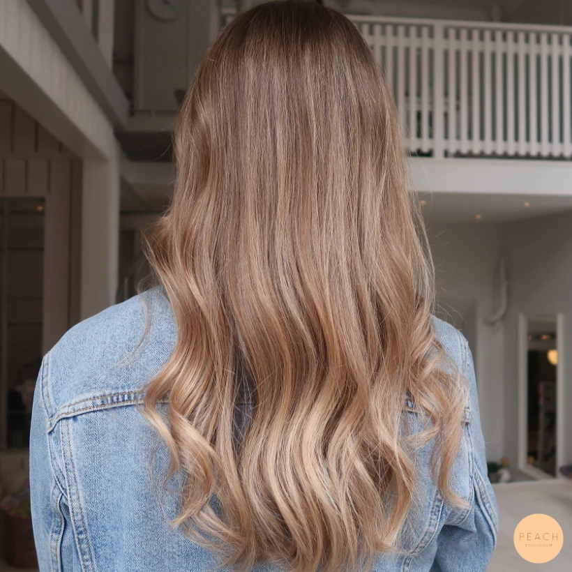Balayage med mjuk utväxt