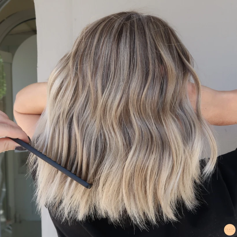 Blonde balayage short hair