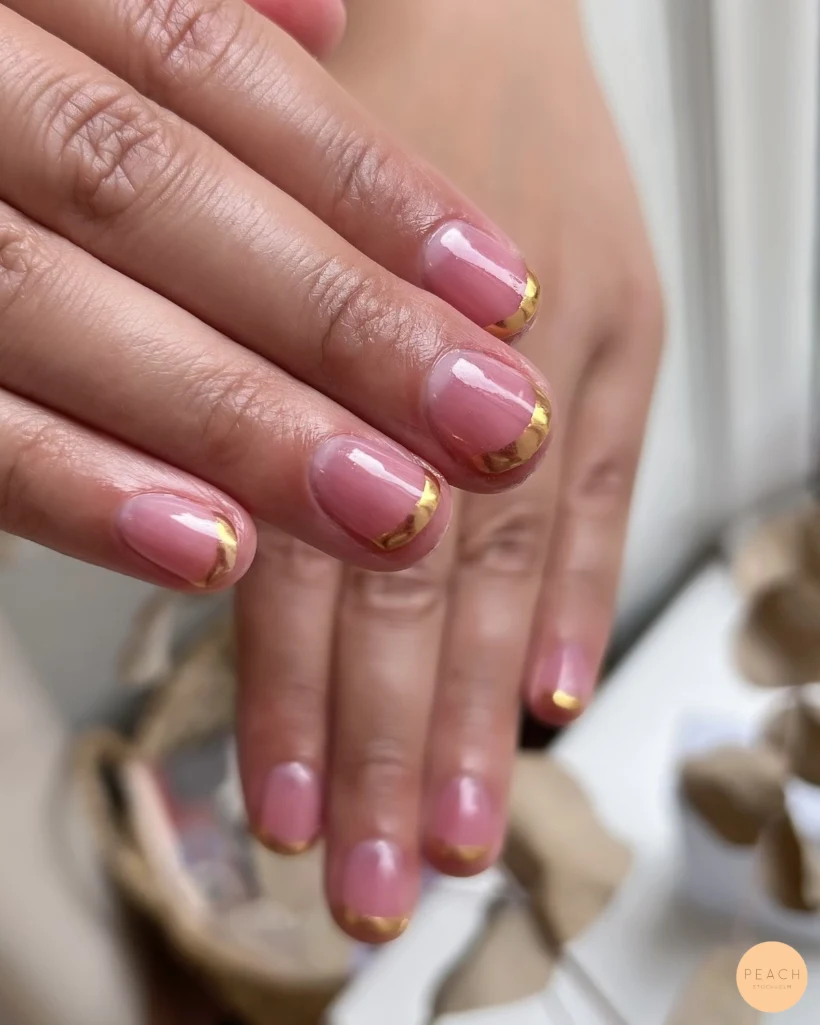 Lipglossnails med guldkant 💫