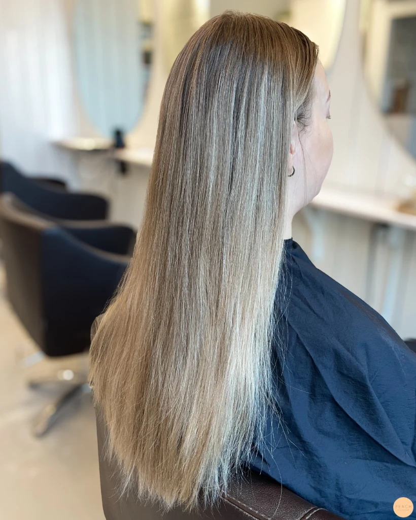 Blonde beige hair color