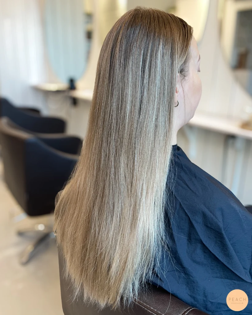 Blonde beige hair color