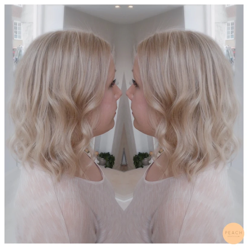 Blond lob med extra glans