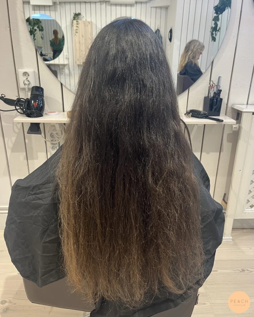Brown caramel balayage