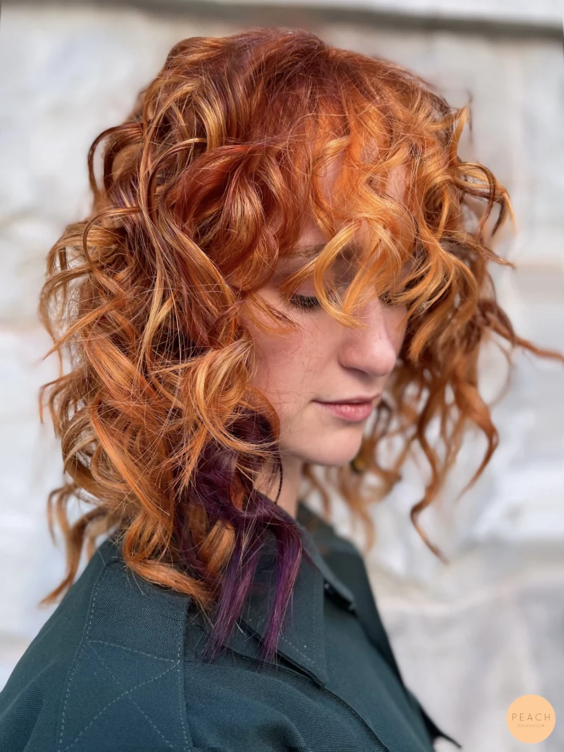 Copper with a pop of purple