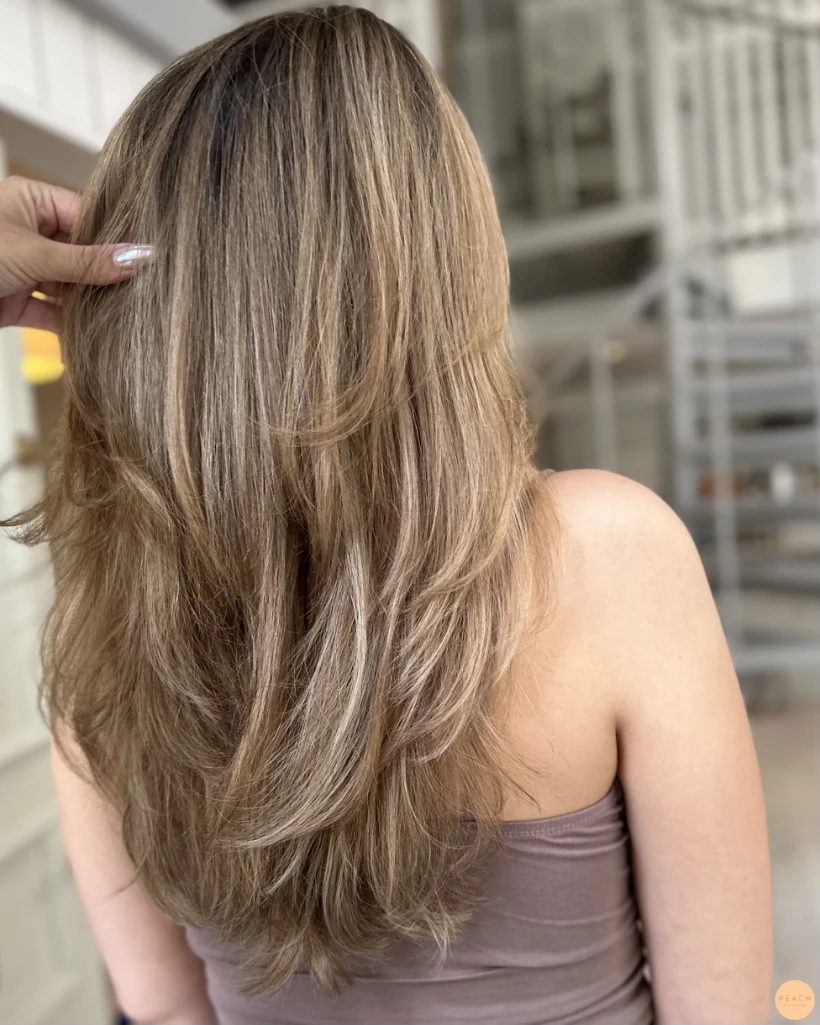 Bronde balayage slingor