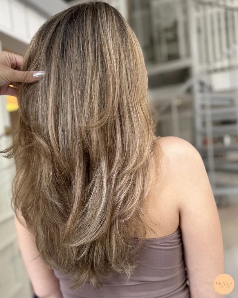 Bronde balayage slingor