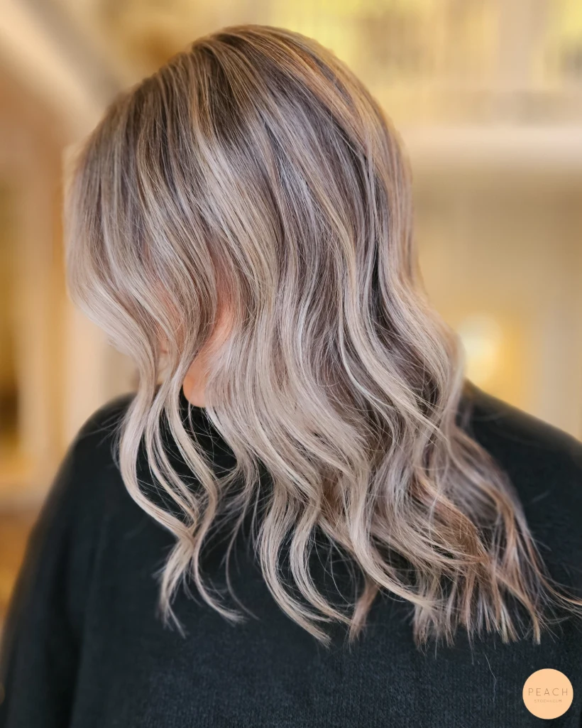 Creamy blonde dimensional hair