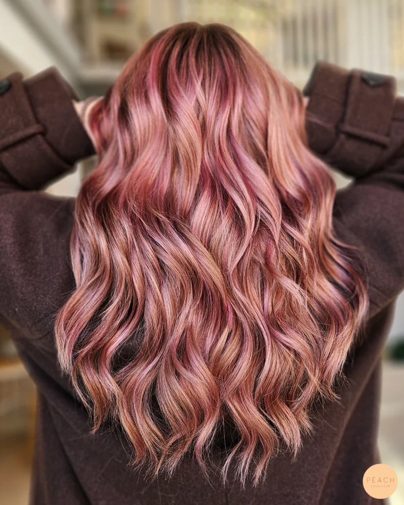 Pink hair don't care med highlights och lowlights
