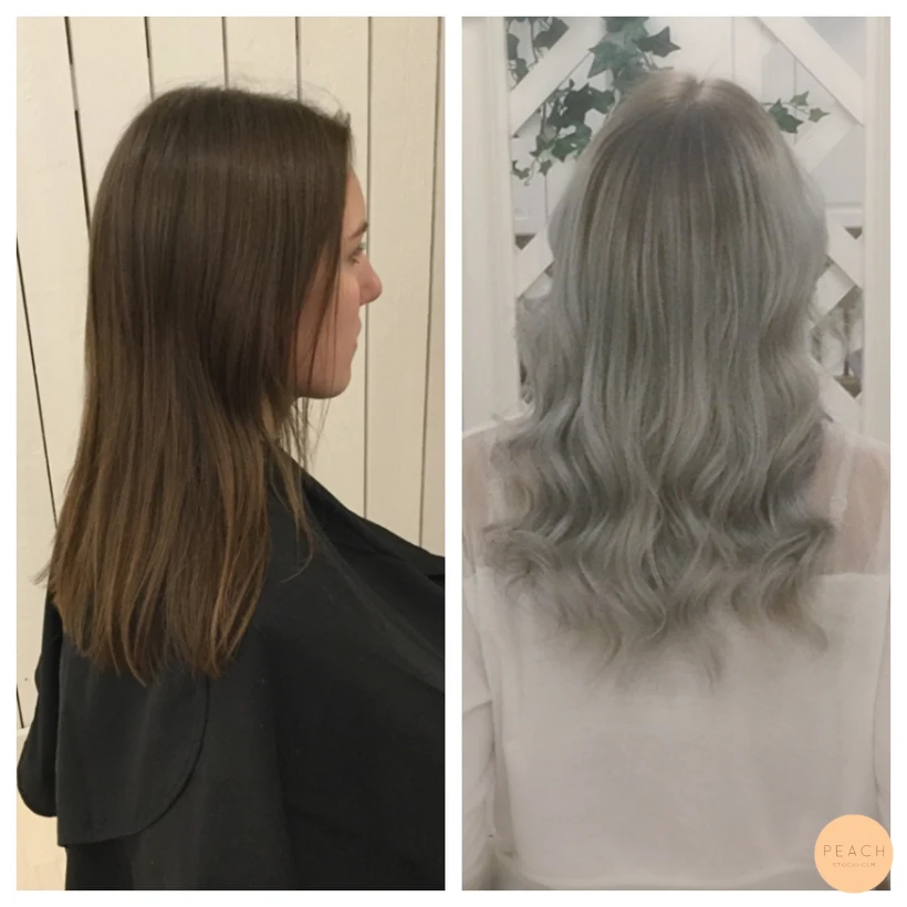 Granny hair ombre