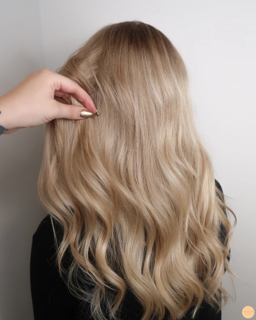 Soft blonde hair