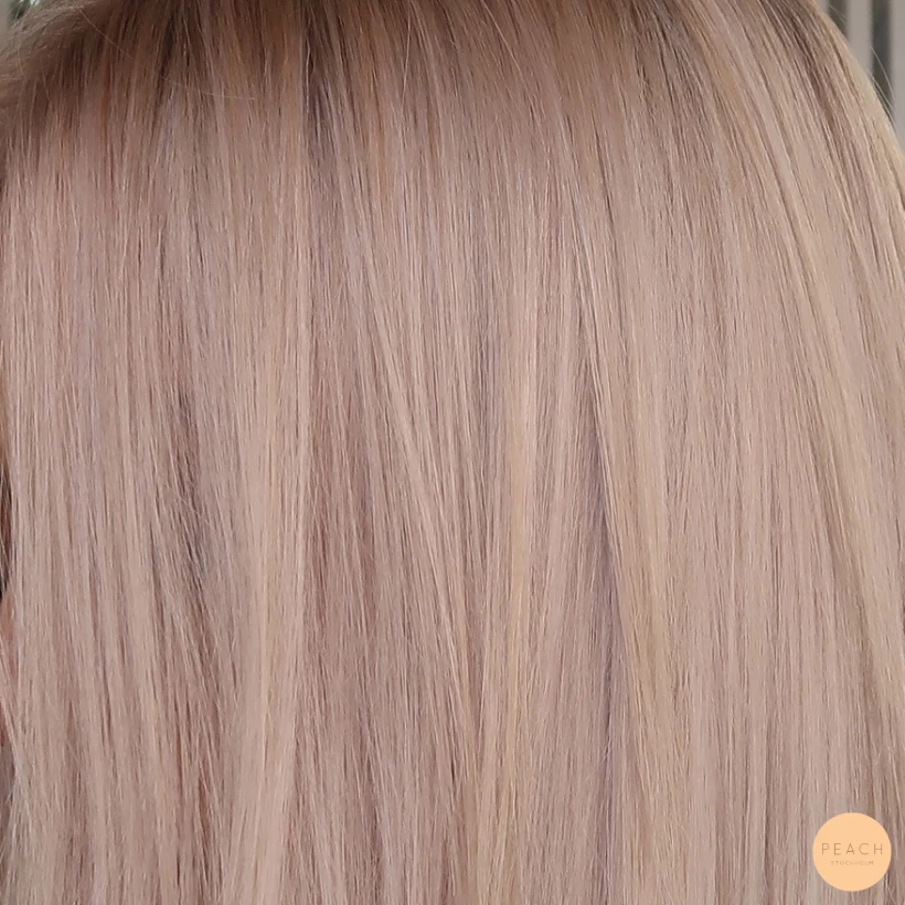 Soft rosa blond hårfärg
