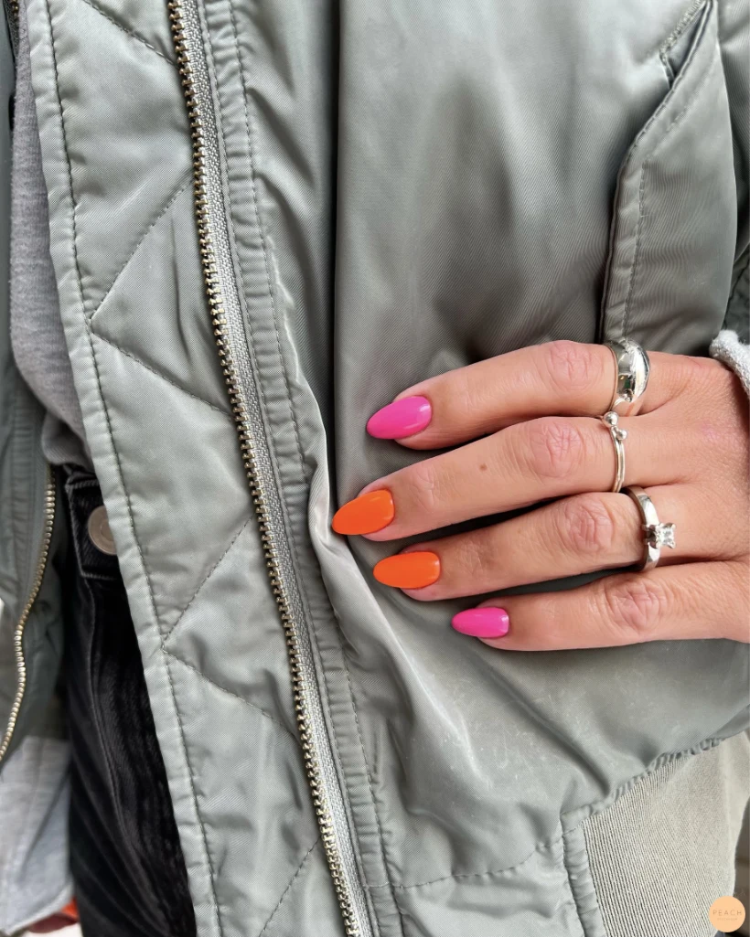 Nagel förstärkning polygel med färg 🧡💕