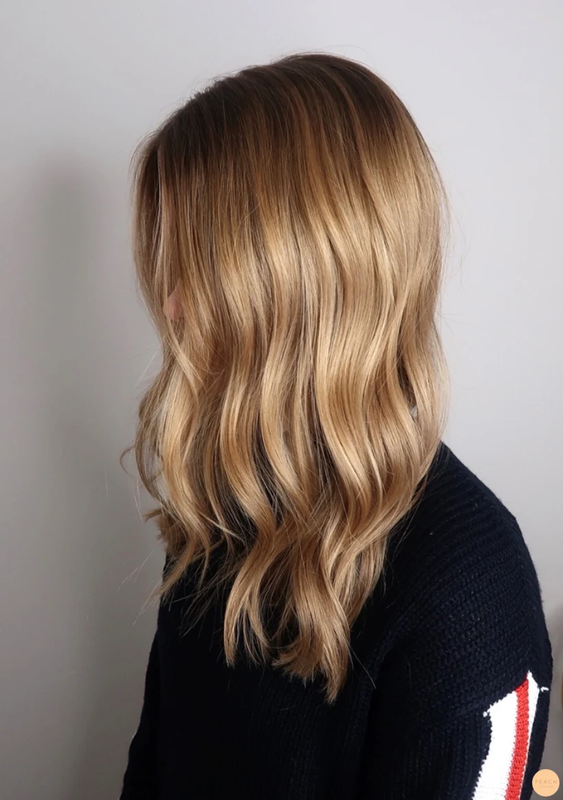 Varm blond hårfärg