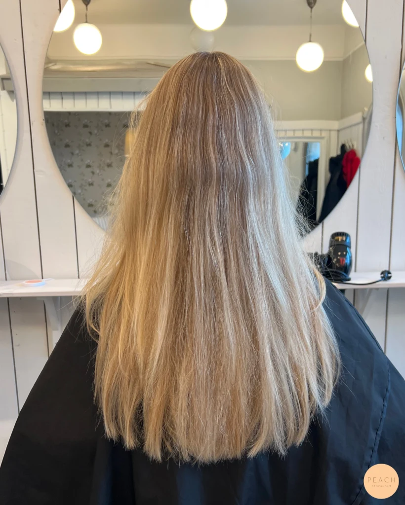 Light peachy blonde hair 🍑
